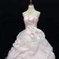 Blush pink strapless romantic gown with fitted waist and fluffy princess skirt, wedding dress & bridal gown gh8185