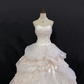 Off-White Strapless Long Elegant Romantic Gown With Voluminous Princess Skirt, Wedding Dress & Bridal Gown gh8230