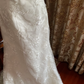 White Waist-Cinched Elegant Vintage Prom Dress, Wedding Gown gh7246