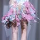 ✨Girlhomeshops-Spaghetti Strap Floral Sequin Prom Dress, Sweetheart Ruffle Hem Mini Evening Gown gh9948