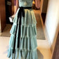 White fashion tube top elegant long floor-length layered tulle ball gown evening dress gh3364