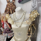 Ivory Vintage Fitted Waist Full Flare Skirt Prom Dress, Wedding Dress, Evening Gown gh7203