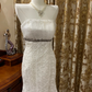 White Strapless Waist-Cinched Mermaid Prom Dress, Evening Gown, Wedding Dress, Graduation Dress gh7247