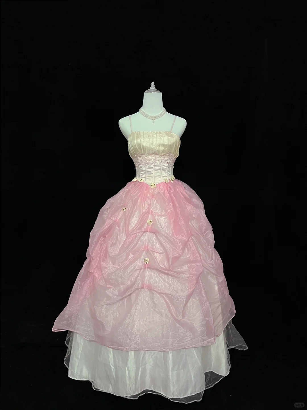 Light Apricot Spaghetti Straps Cinched Waist Blush Pink Voluminous Princess Skirt Romantic Dress, Wedding Gown gh8062