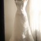 White Strapless Waist Fitted Trailing Retro Elegant Ball Gown, Evening Party Dress gh7131