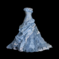 Light Blue Strapless Waist-Cinching Slim Fit Long Prom Gown, Evening Formal Dress gh7323