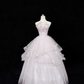 Lavender Halter Cinched Waist Voluminous Princess Skirt Long Romantic Dress, Wedding Gown gh7878