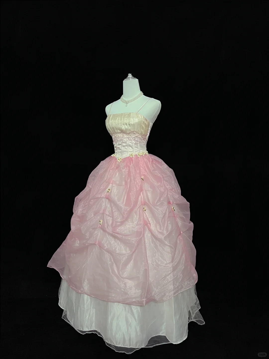 Light Apricot Spaghetti Straps Cinched Waist Blush Pink Voluminous Princess Skirt Romantic Dress, Wedding Gown gh8062