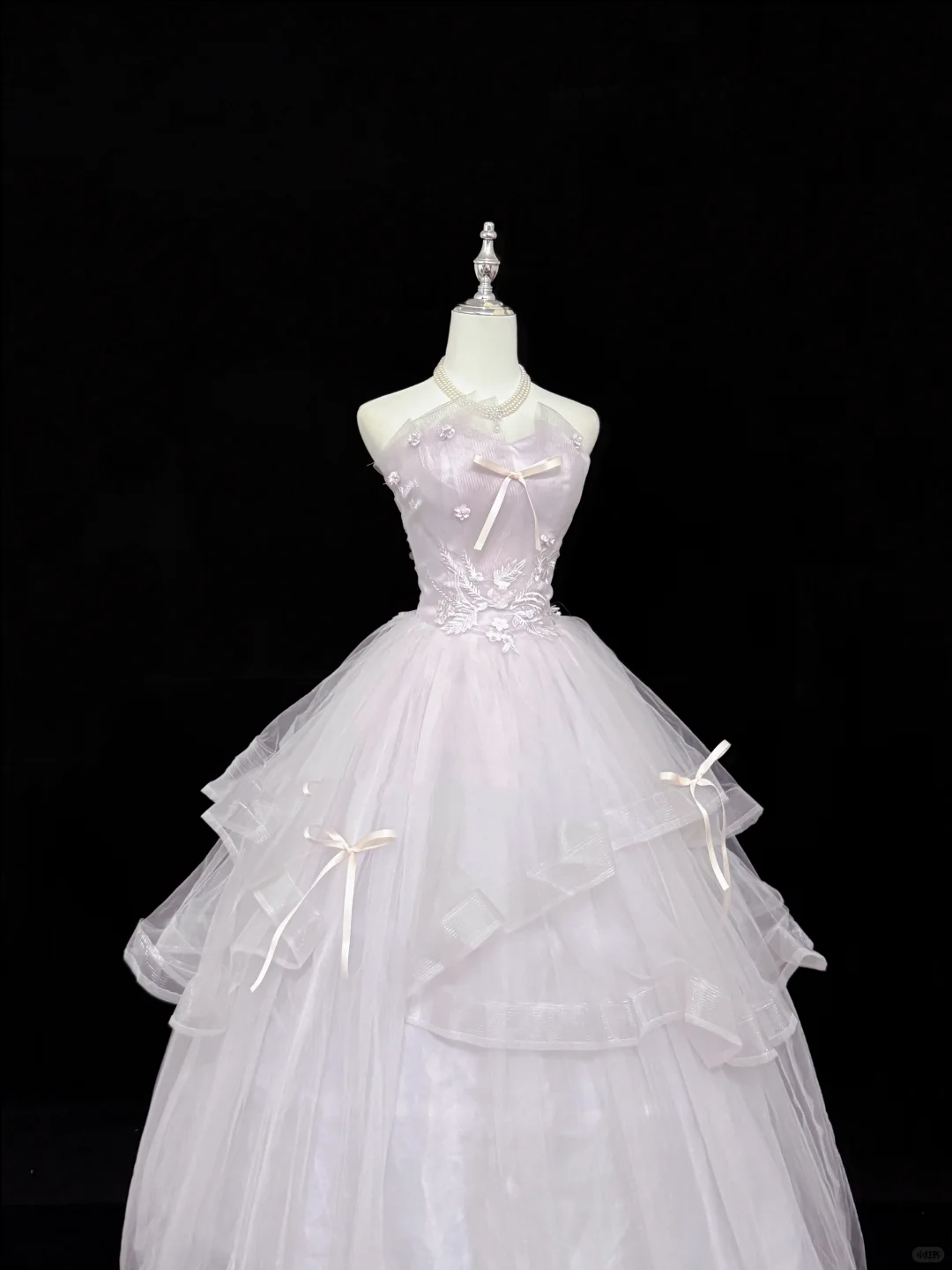 Lavender Halter Cinched Waist Voluminous Princess Skirt Long Romantic Dress, Wedding Gown gh7878