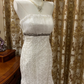 White Strapless Waist-Cinched Mermaid Prom Dress, Evening Gown, Wedding Dress, Graduation Dress gh7247