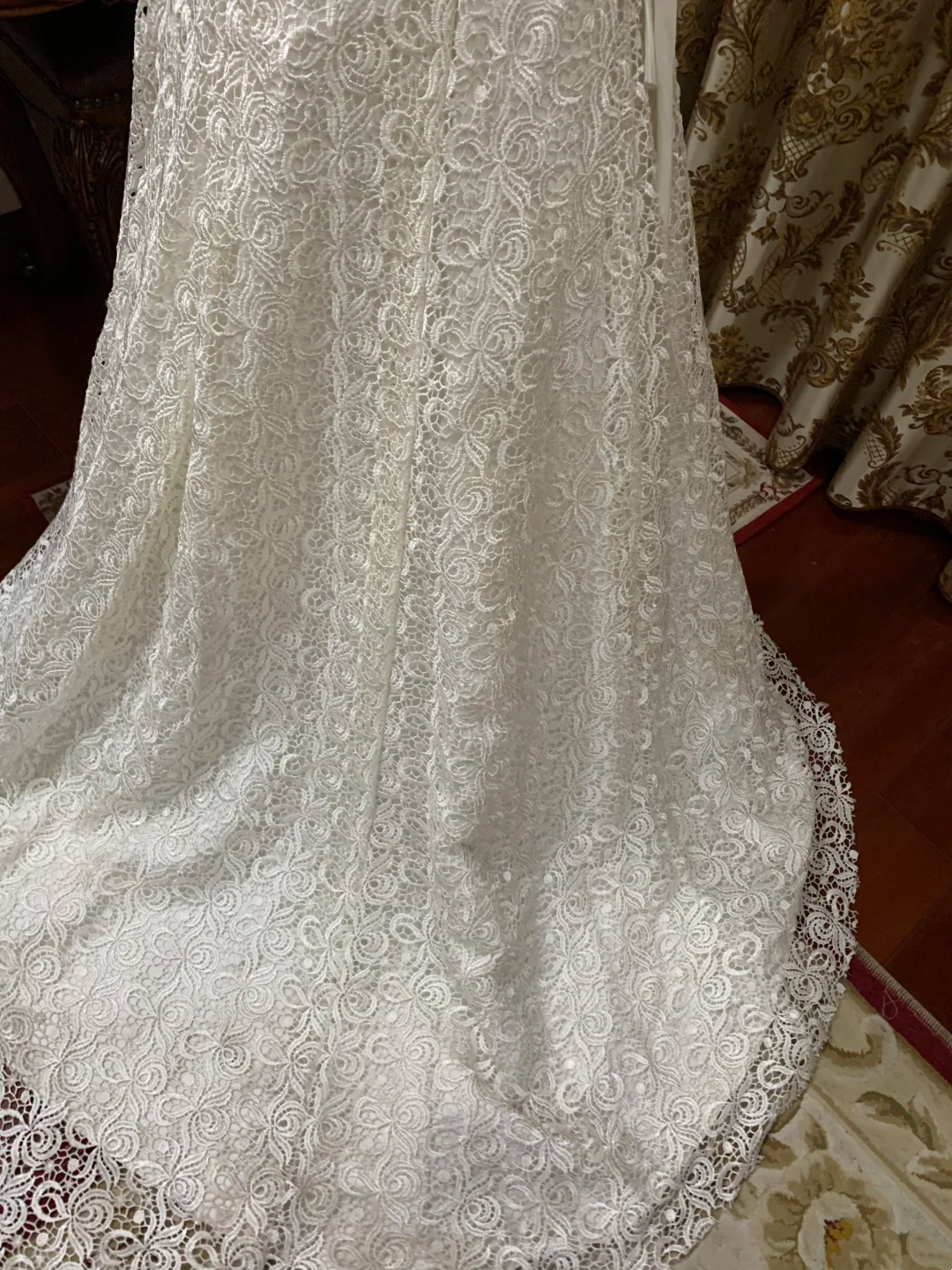 White Strapless Waist-Cinched Mermaid Prom Dress, Evening Gown, Wedding Dress, Graduation Dress gh7247