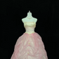 Light Apricot Spaghetti Straps Cinched Waist Blush Pink Voluminous Princess Skirt Romantic Dress, Wedding Gown gh8062