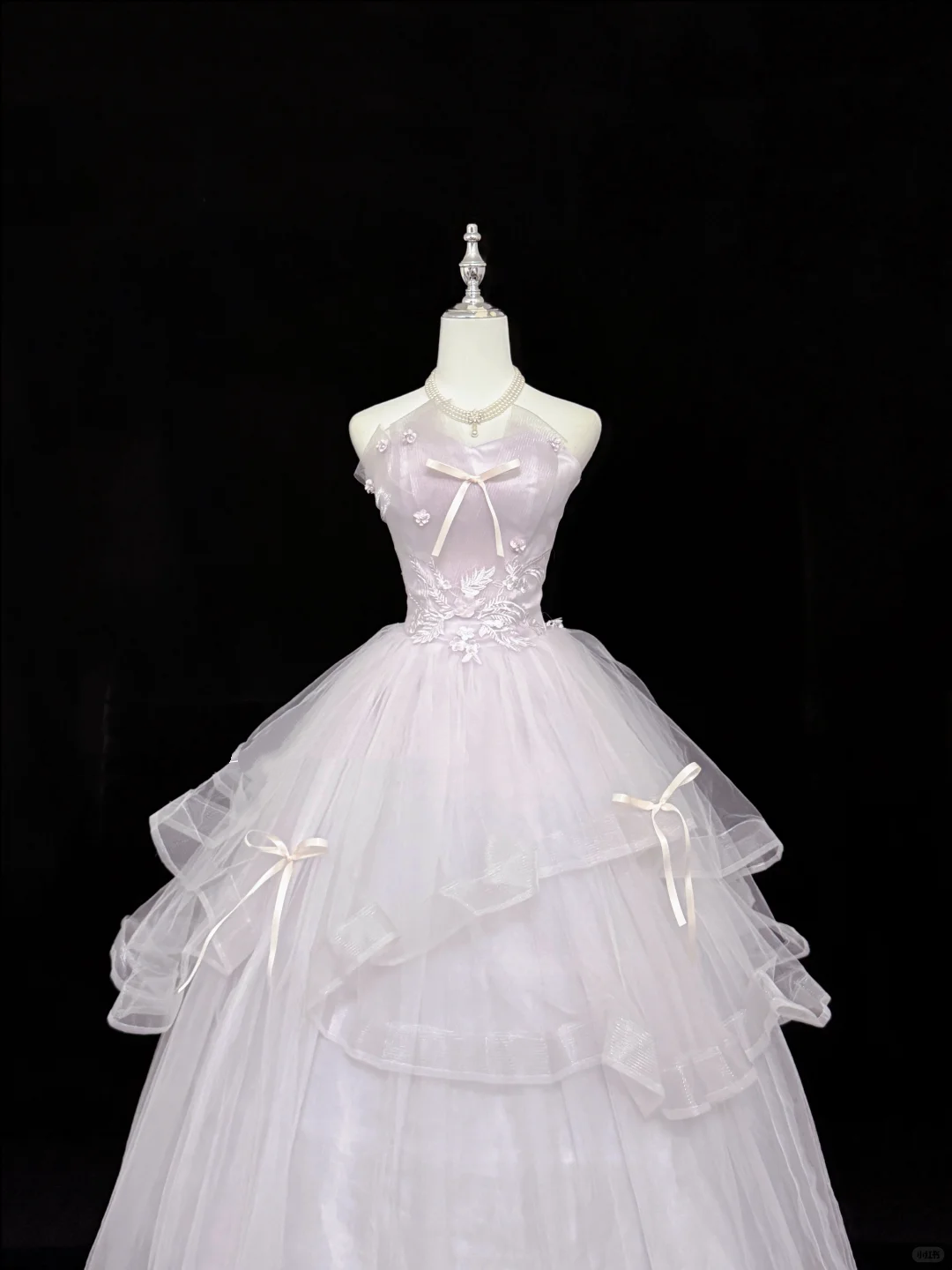 Lavender Halter Cinched Waist Voluminous Princess Skirt Long Romantic Dress, Wedding Gown gh7878