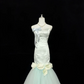 Light Green Strapless Cinched Waist Figure-Hugging Sexy Mermaid Skirt Long Romantic Dress, Wedding Gown gh7842