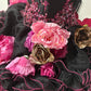 Schwarz Rosa Blumen Maximalismus Langes Tüll Ballkleid 16. Geburtstagskleid Quinceanera Kleid gh4739