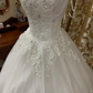 White Vintage Sleeveless Waist-Cinched Puffy Skirt Prom Dress, Graduation Gown, Wedding Dress gh7248