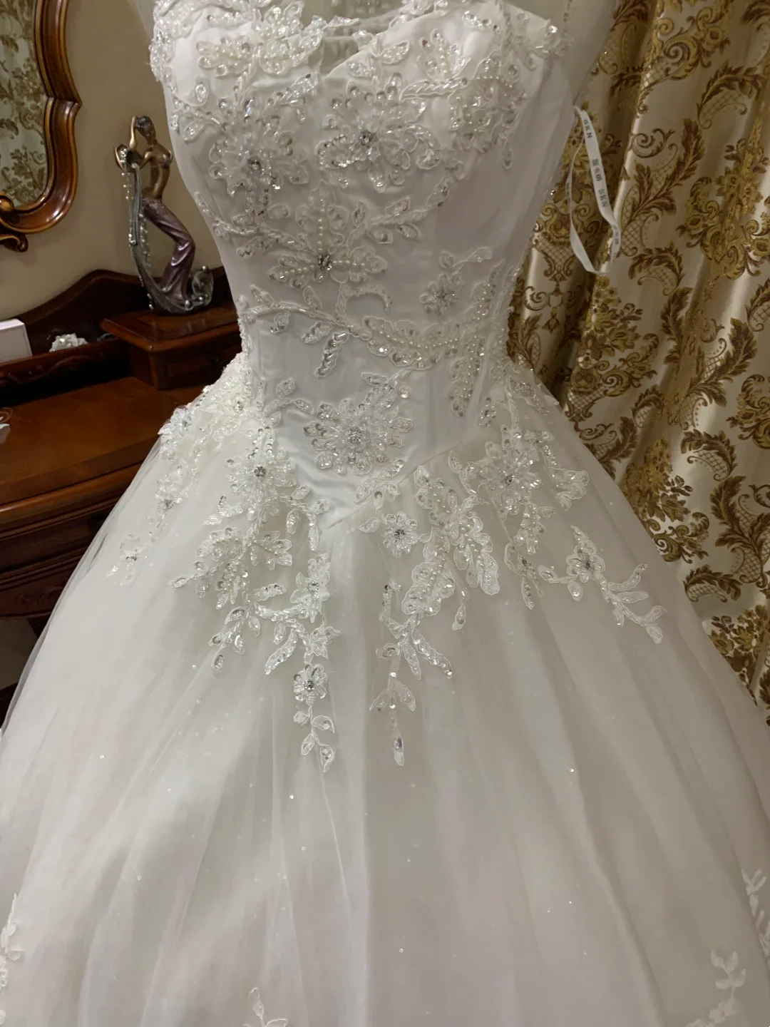 White Vintage Sleeveless Waist-Cinched Puffy Skirt Prom Dress, Graduation Gown, Wedding Dress gh7248