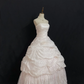 Blush Pink Strapless Romantic Gown with Lace Trim, Fitted Waist and Voluminous Princess Skirt, Wedding Dress & Bridal Gown gh8278