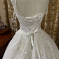 White Vintage Sleeveless Waist-Cinched Puffy Skirt Prom Dress, Graduation Gown, Wedding Dress gh7248