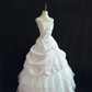 Blush Pink Strapless Romantic Gown, Fitted Waist, Lace Fabric, Fluffy Bud Skirt, Wedding Dress & Bridal Gown gh8187