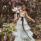 White fashion tube top elegant long floor-length layered tulle ball gown evening dress gh3364