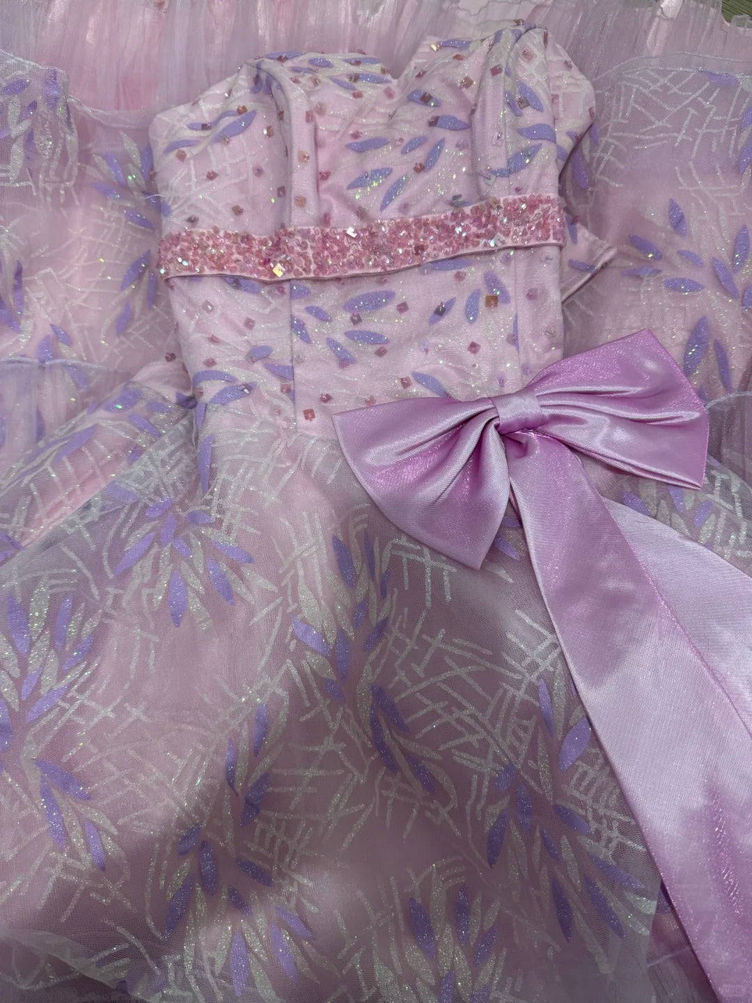 Girlhomeshops - Robe de bal longue princesse en tulle rose scintillant gh5358
