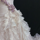 Blush Pink Strapless Sexy Long Romantic Wedding Dress, Fitted Waist & Bodycon Silhouette gh8329
