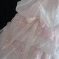 Blush Pink Strapless Elegant Romantic Gown, Cinched Waist, Voluminous Princess Skirt, Wedding Dress & Bridal Gown gh8148