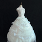 White Lace Romantic Gown, Cinched Waist, Voluminous Princess Skirt, Wedding Dress & Bridal Gown gh8188