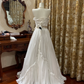 White Strapless Waist-Cinched Elegant Prom Dress, Graduation Prom Gown, Wedding Dress gh7249