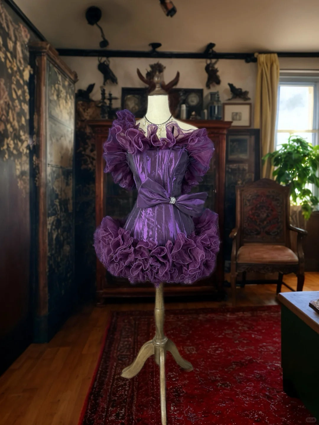 Girlhomeshops - Lila Einzigartiges Tüll-Prinzessinnenkleid, kurz, formelles Heimkehrkleid, Geburtstagspartykleid, gh5357