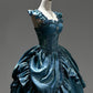 Blue Gorgeous Elegant Exquisite Long Satin Floor Length Ball Gown Evening Gown Wedding Dress gh4134