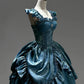 Hellblaues, geheimnisvolles Vintage-Mode-elegantes langes Satin-Ballkleid-Abendkleid-Partykleid gh4248