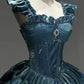 Hellblaues, geheimnisvolles Vintage-Mode-elegantes langes Satin-Ballkleid-Abendkleid-Partykleid gh4248
