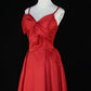 Blue/Brown/Red Spaghetti Strap Elegant Long Satin Ball Gown Evening Dress Party Dress gh4539