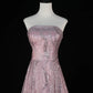 Robe de soirée longue à paillettes dorées et perles scintillantes, robe de remise de diplôme, robe pour adulte, gh4540