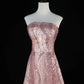 Robe de soirée longue à paillettes dorées et perles scintillantes, robe de remise de diplôme, robe pour adulte, gh4540
