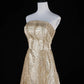 Robe de soirée longue à paillettes dorées et perles scintillantes, robe de remise de diplôme, robe pour adulte, gh4540