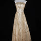 Robe de soirée longue à paillettes dorées et perles scintillantes, robe de remise de diplôme, robe pour adulte, gh4540
