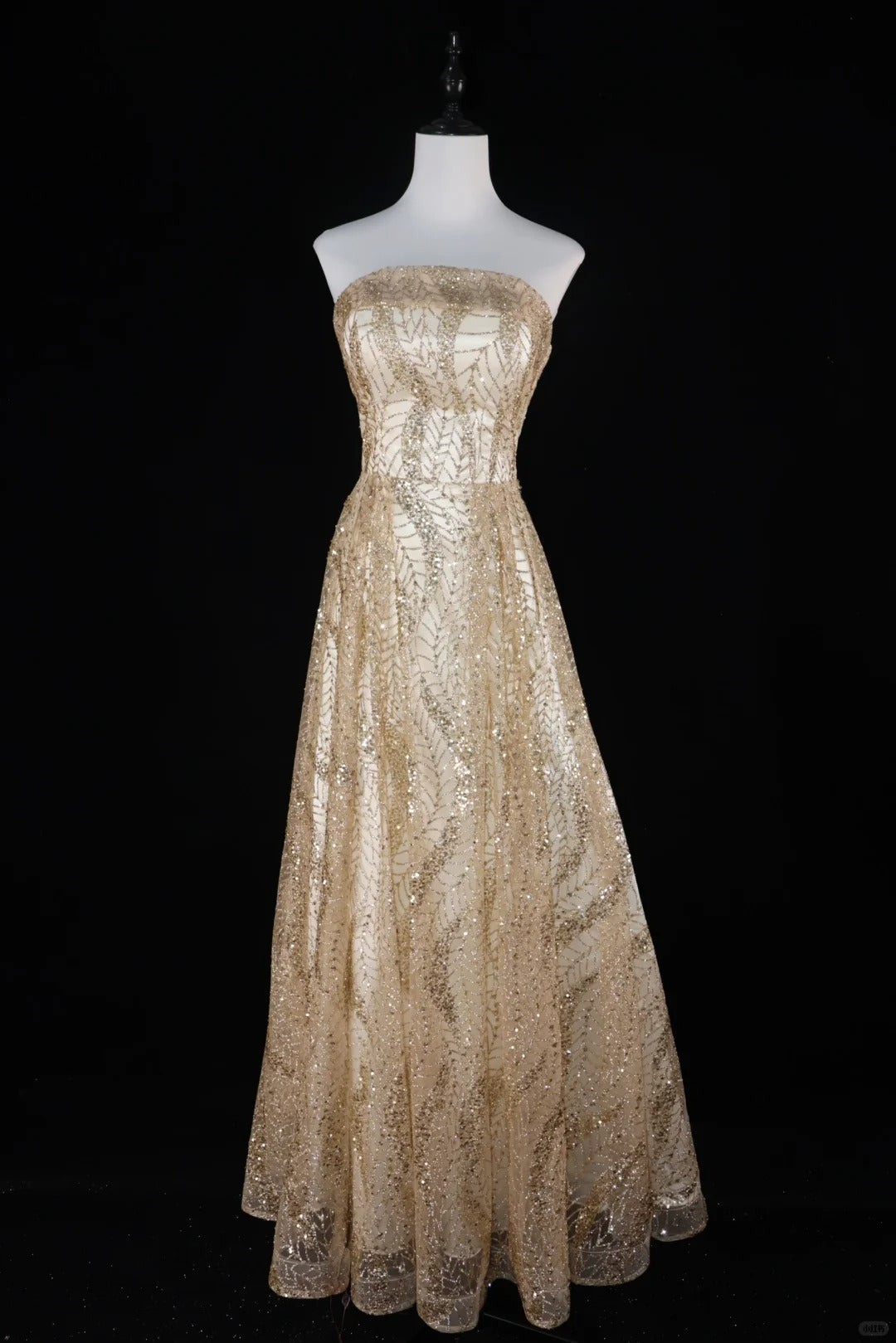 Robe de soirée longue à paillettes dorées et perles scintillantes, robe de remise de diplôme, robe pour adulte, gh4540