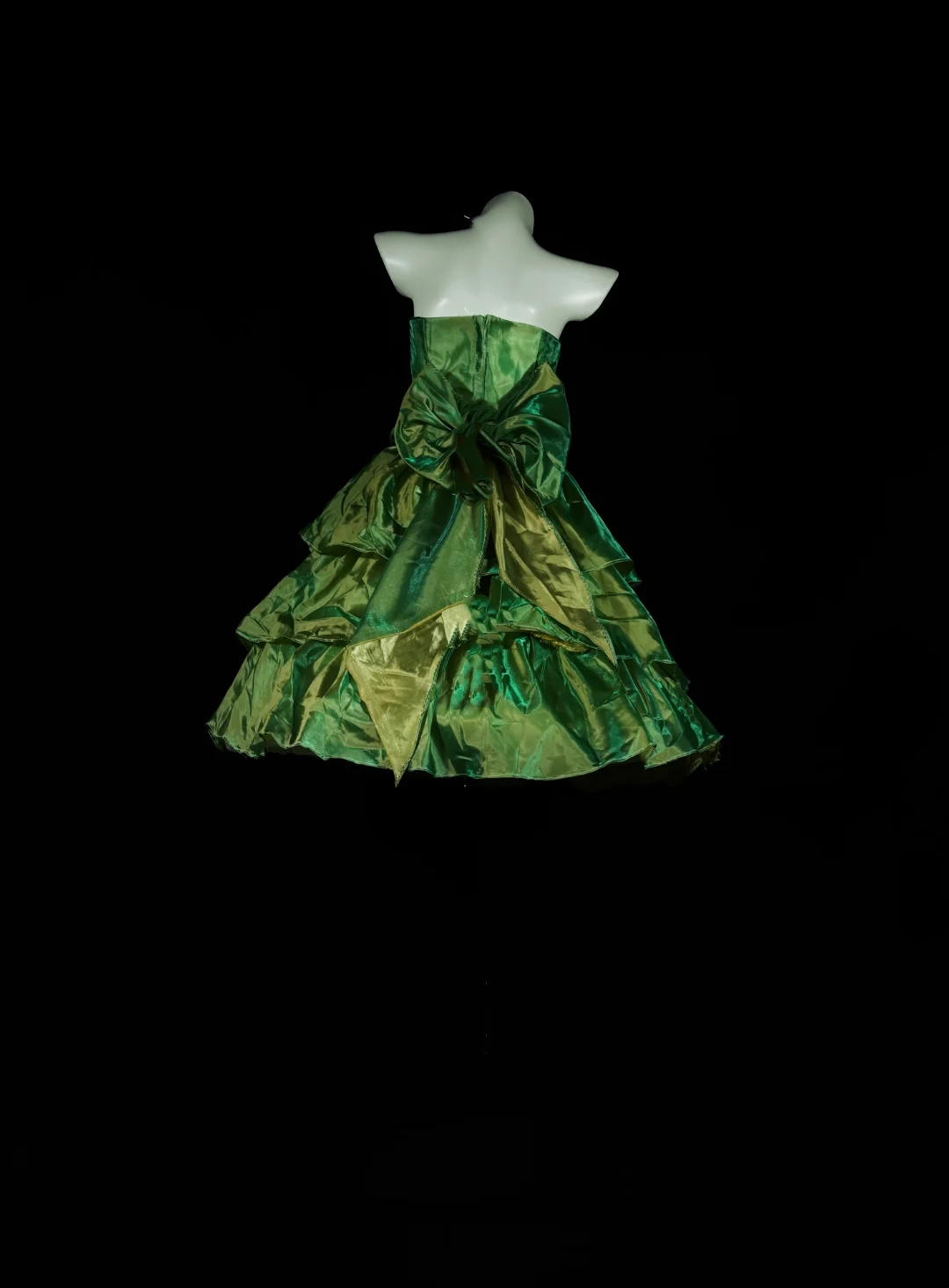 Green Strapless Vintage Short Evening Gown gh7145
