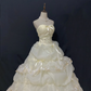 Pale Yellow Strapless Long Romantic Gown, Cinched Waist, Voluminous Princess Skirt, Wedding Dress & Bridal Gown gh8234