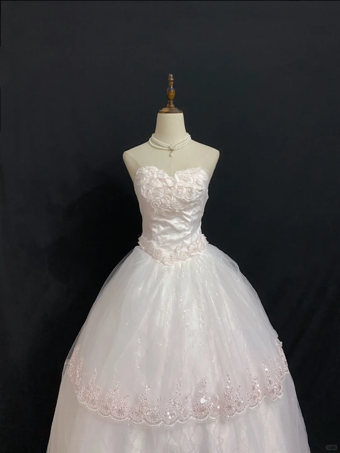 Blush Pink Strapless Long Vintage Romantic Gown, Fitted Waist, Voluminous Princess Skirt, Wedding Dress & Bridal Gown gh8280