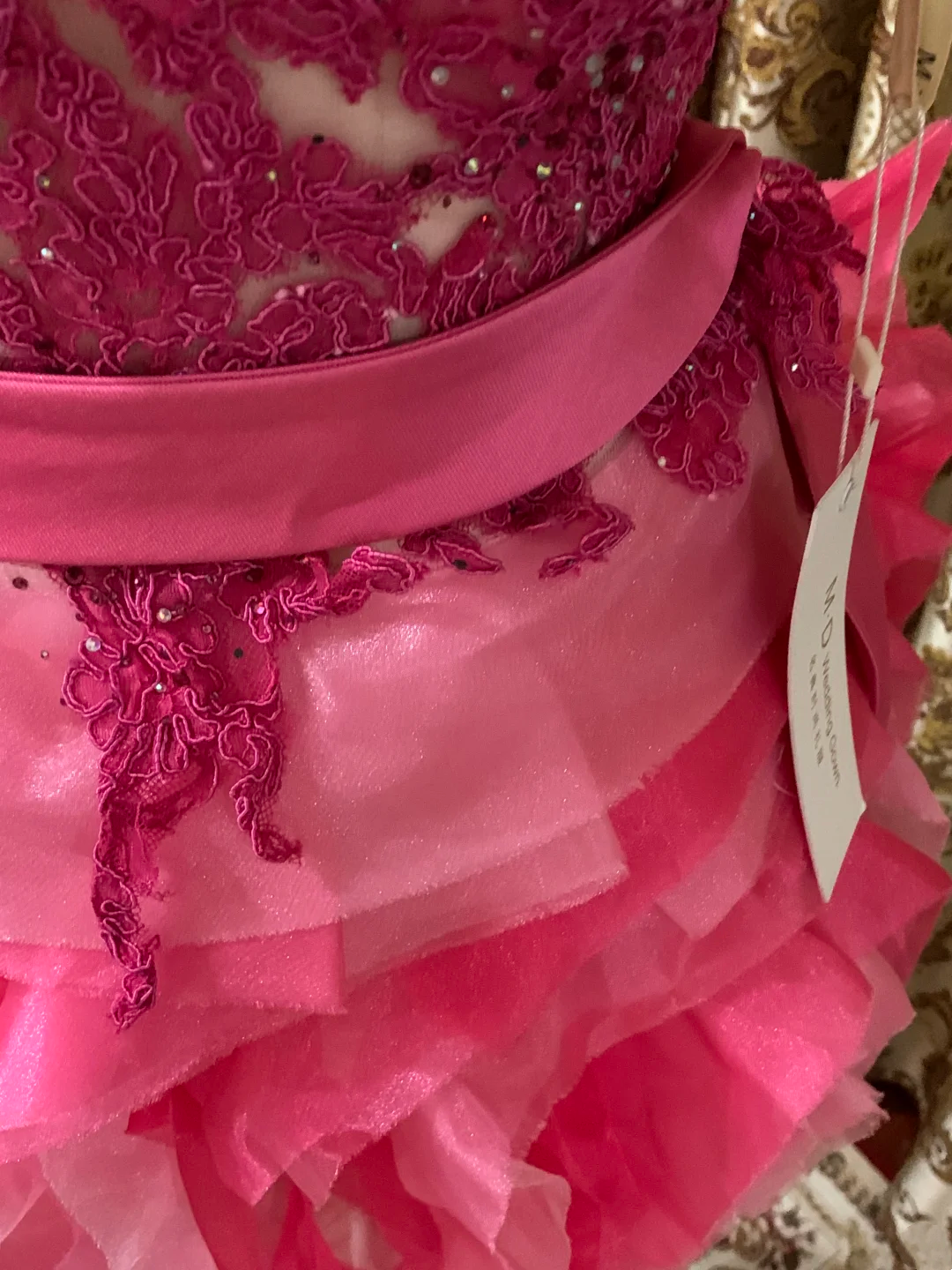 Rose Red One-Shoulder Waist-Cinched Bubble Mini Prom Dress, Evening Gown, Graduation Dress gh7250