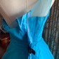 Blue One-Shoulder Waist-Cinched Vintage Voluminous Skirt Prom Dress, Princess Ball Gown gh7279
