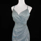 Robe de soirée sirène argentée brillante, coupe ajustée, longue, en satin, robe de remise de diplôme, gh4545