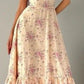 Girlhomeshops-Blumenrüschen Kurzarm Langes Chiffon-Gartenpartykleid Hochzeitsgastkleid gh5203