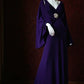 Deep Purple Satin Convertible V-Neck Maxi Evening Gown with Crystal Flower Detail gh6743