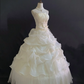 Light Apricot Strapless Romantic Gown with Cinched Waist and Voluminous Princess Skirt, Wedding Dress & Bridal Gown gh8235