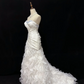 White Satin Strapless Romantic Long Gown, Cinched Waist & Slim Bodycon Fit, Wedding Dress & Bridal Gown gh8190